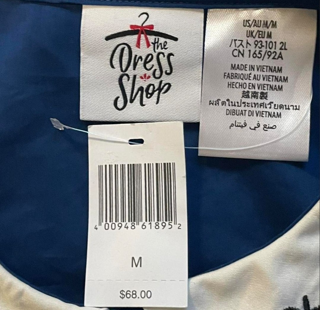 Disney Store The Dress Shop Snow White Blue Top Embroidered Collar NWT
