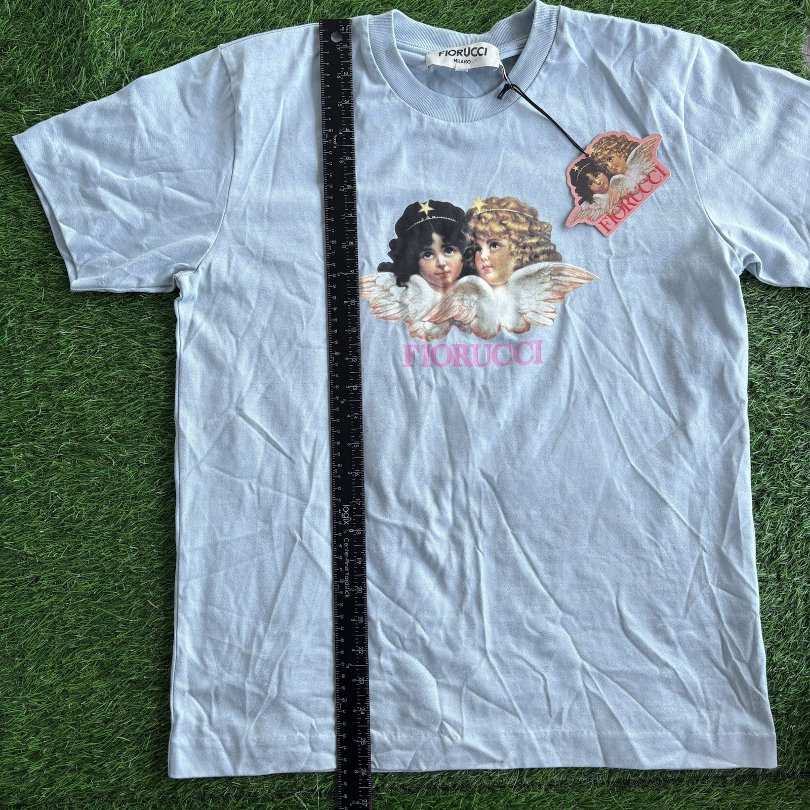 Fiorucci Milano Classic Angels Graphic T-Shirt Women’s XL Blue NWT