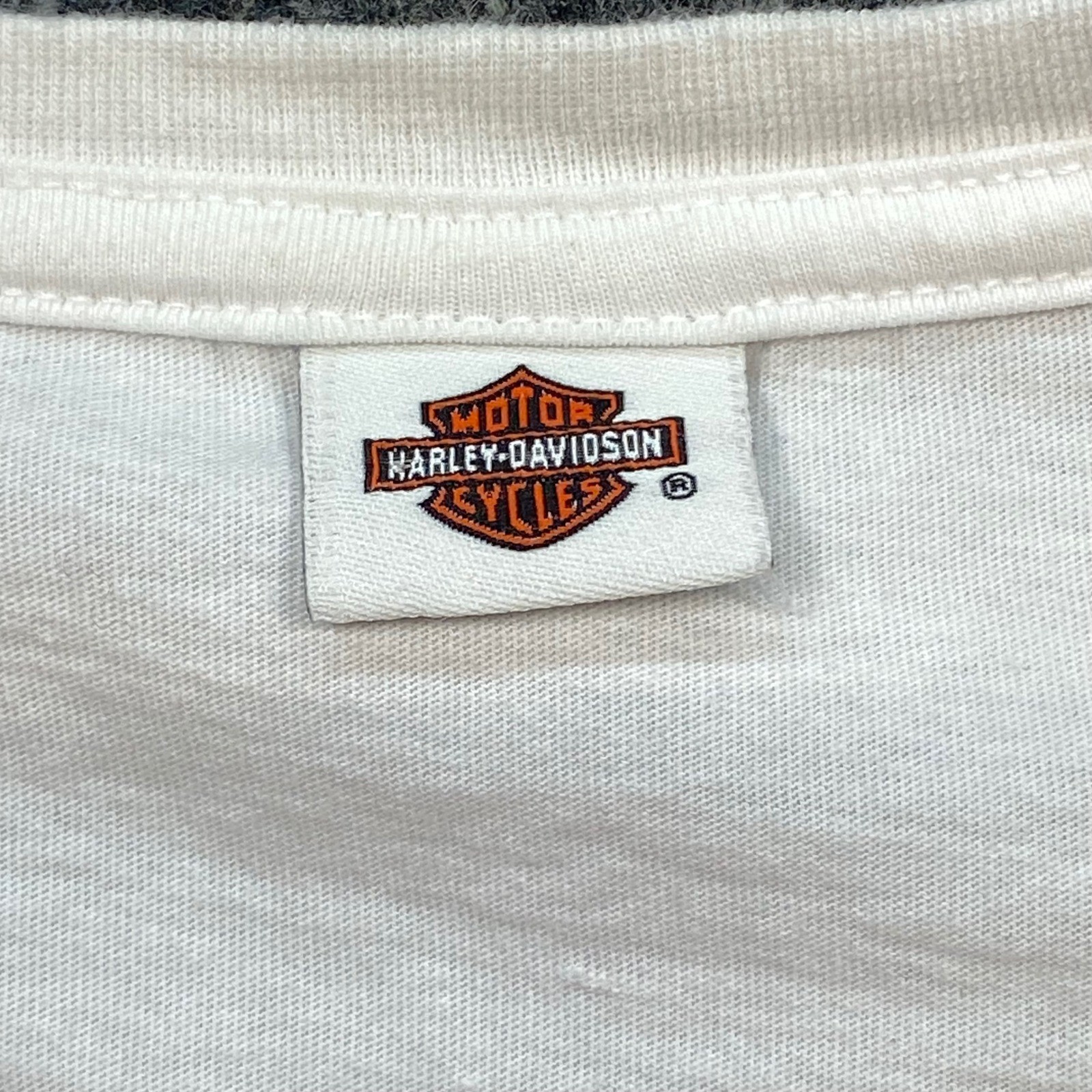 Harley Davidson TShirt Sz M Womens White Biker Keystone Pennsylvania V Neck Top