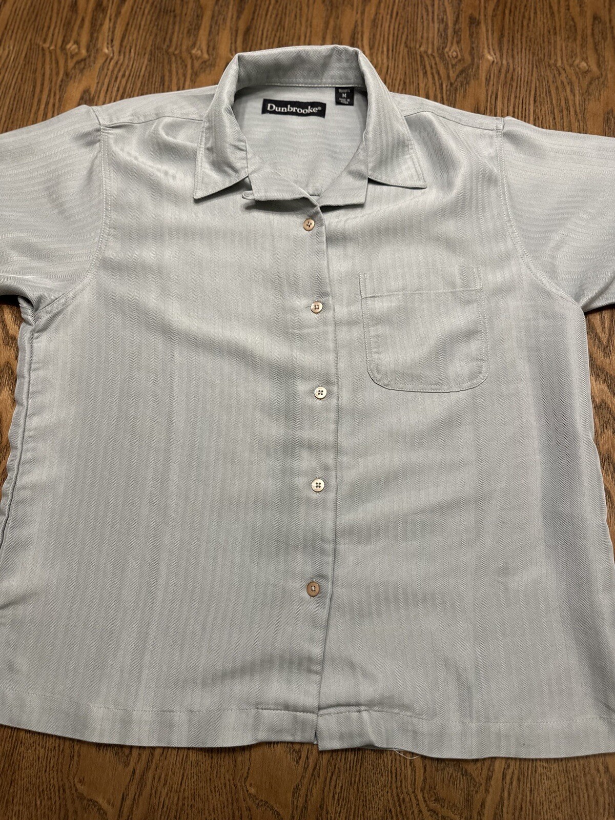 Vintage Women’s Dunbrooke Loop Collar Button Down Polo Sage/Moss Green Medium
