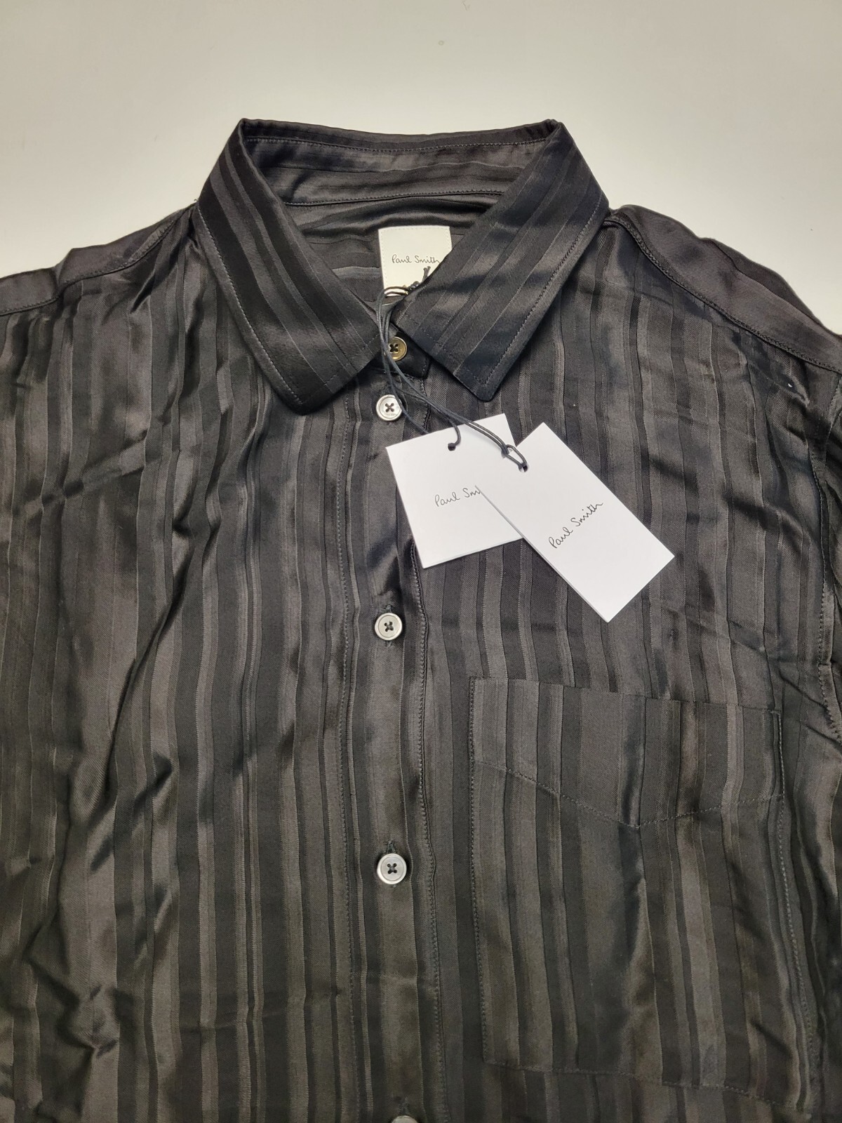 New $575 Paul Smith Button Viscose Blend Shirt Blouse Women’s LARGE IT 44 Black