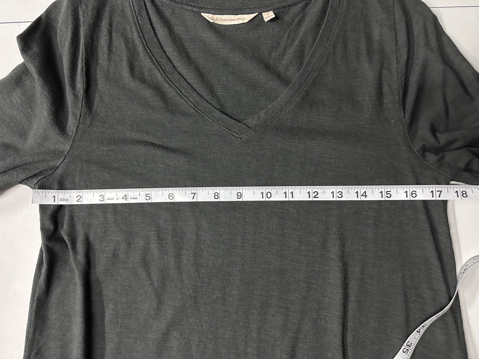 Soft Surroundings Grace Top Layered Chiffon Hem Tunic Size Small H3215