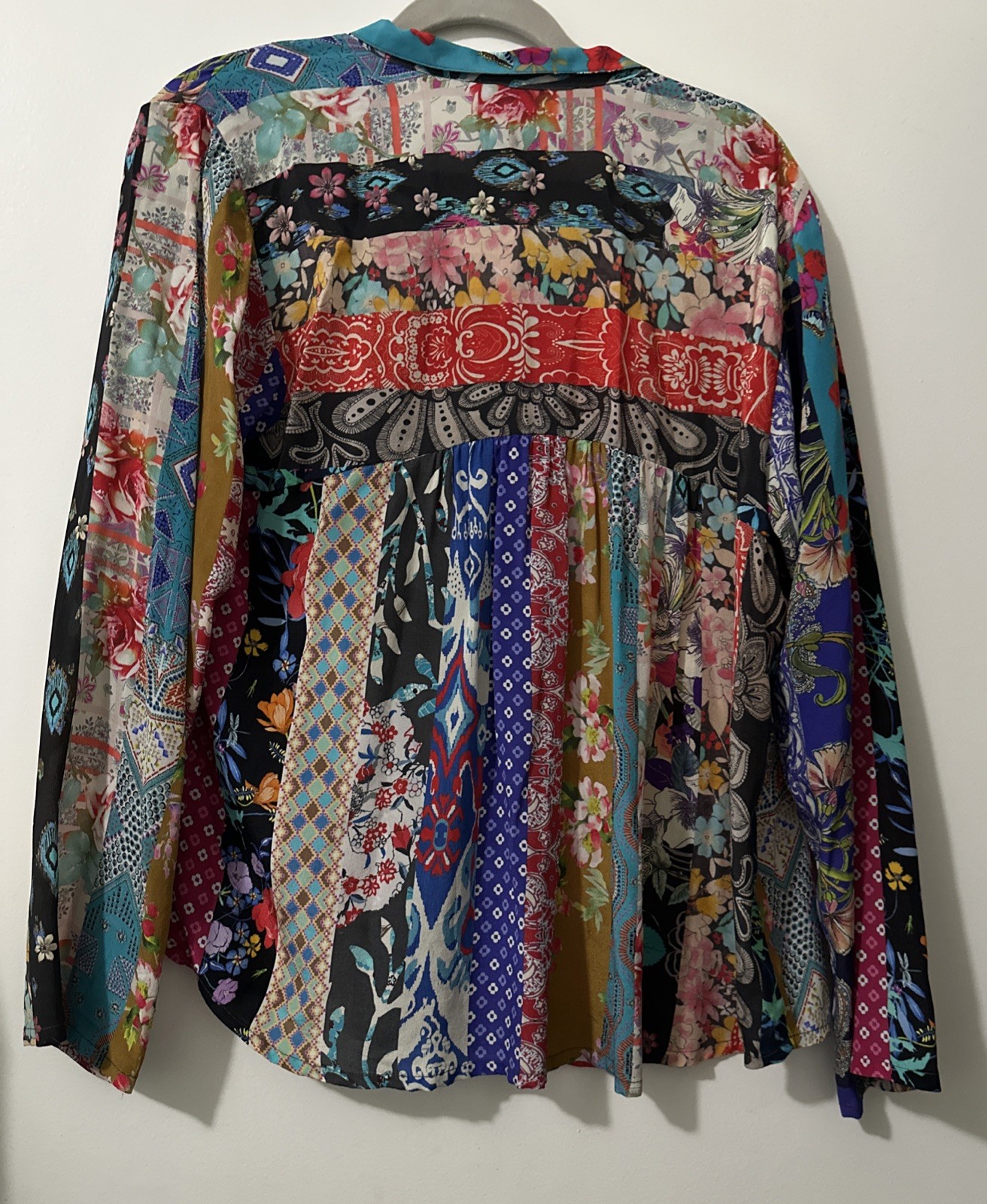 Johnny Was Treble Sofia Button-Up Blouse Long Sleeve Women’s Sz M Gd Condition