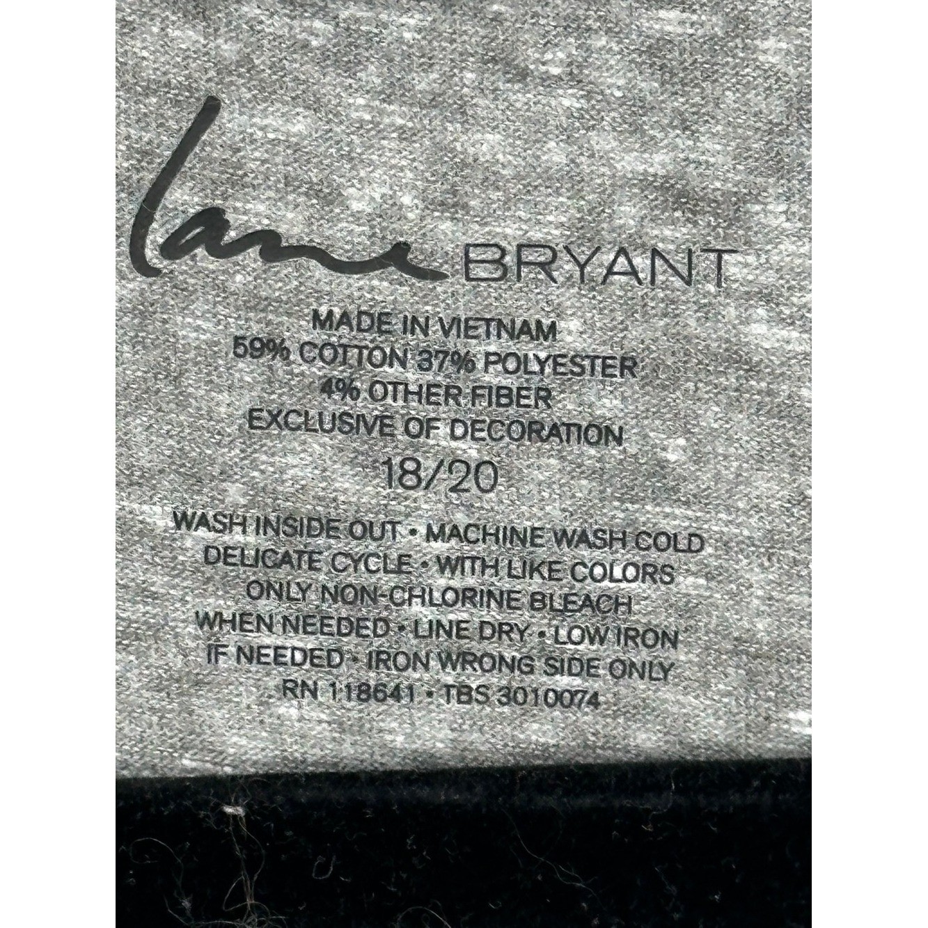 Lane Bryant NWT Cross Embellished Scoop Neck Top – Gray
