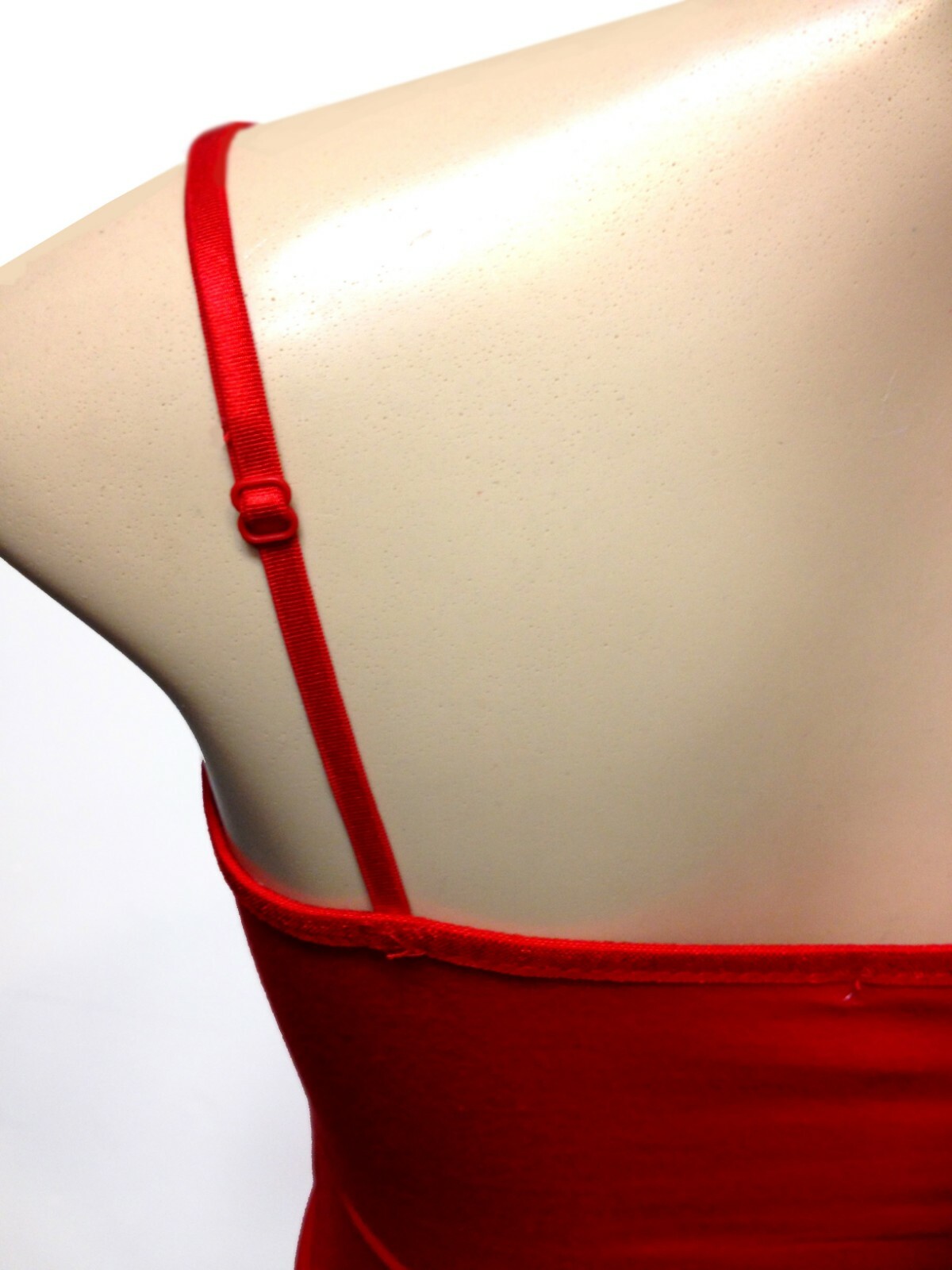 Long Tank Top Adjustable Spaghetti Bra Strap Layering Plain Cami S/M/L