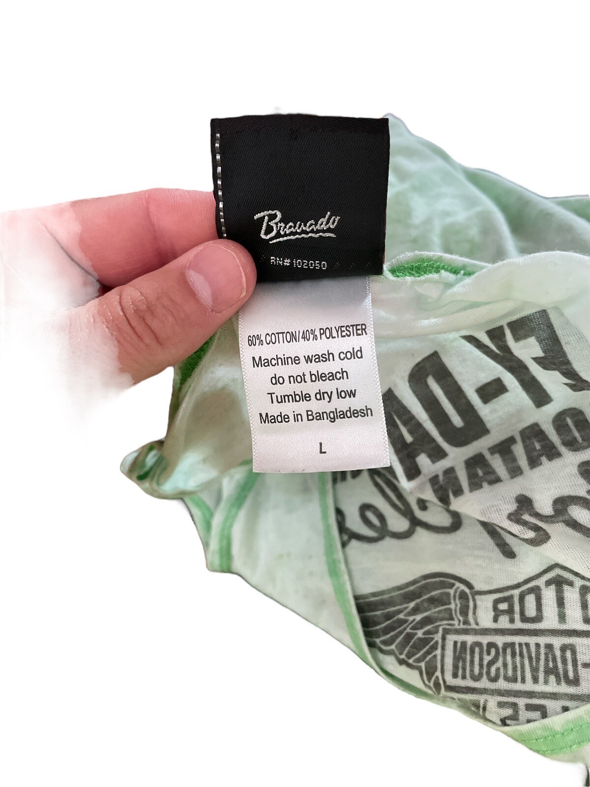 Harley Davidson Women’s Green Rhinestone Tank Top Size Large Roatan Honduras