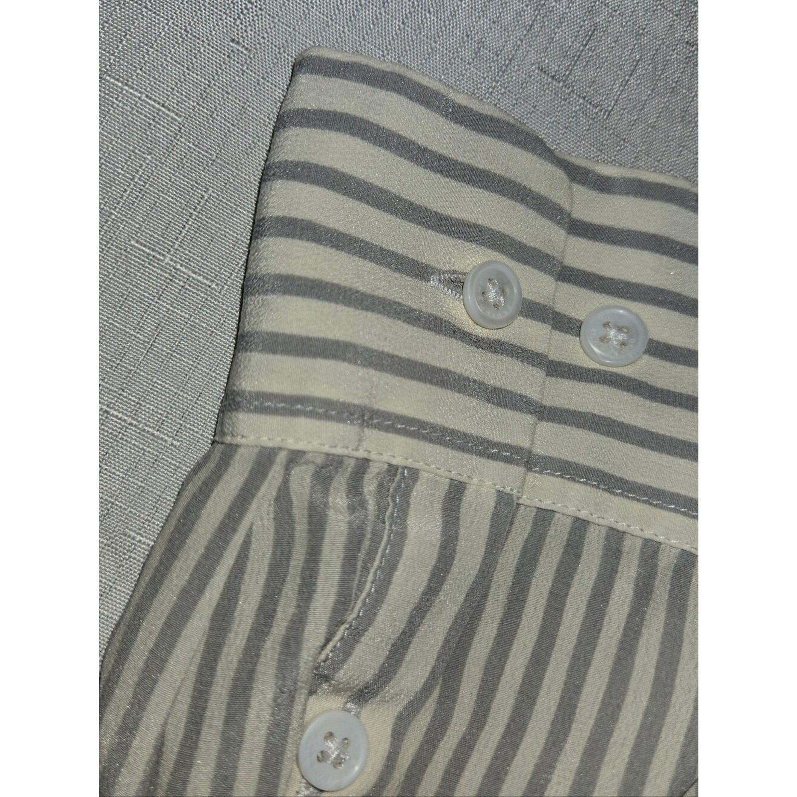 Equipment Femme 100% Silk Striped Button Down Blouse M Quiet Luxury