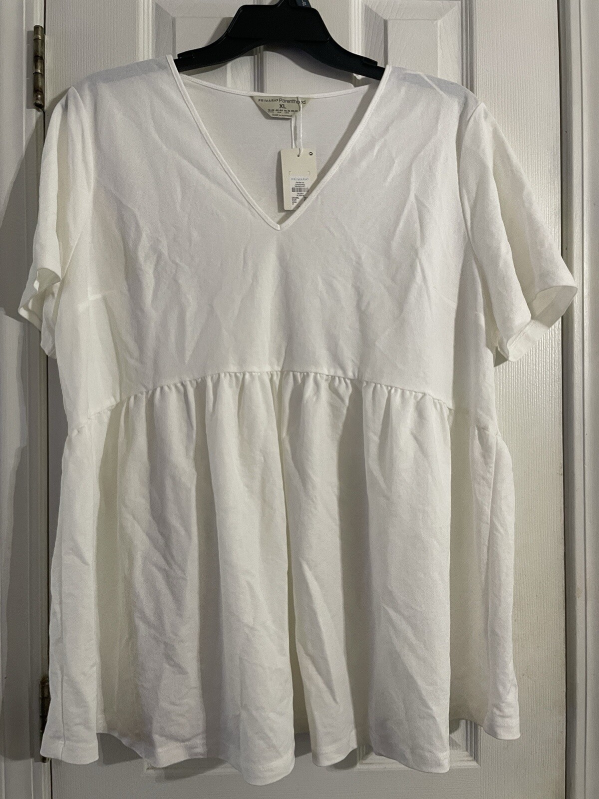 Womens Size XL Primark Parenthood Maternity Shirt Ivory NWT