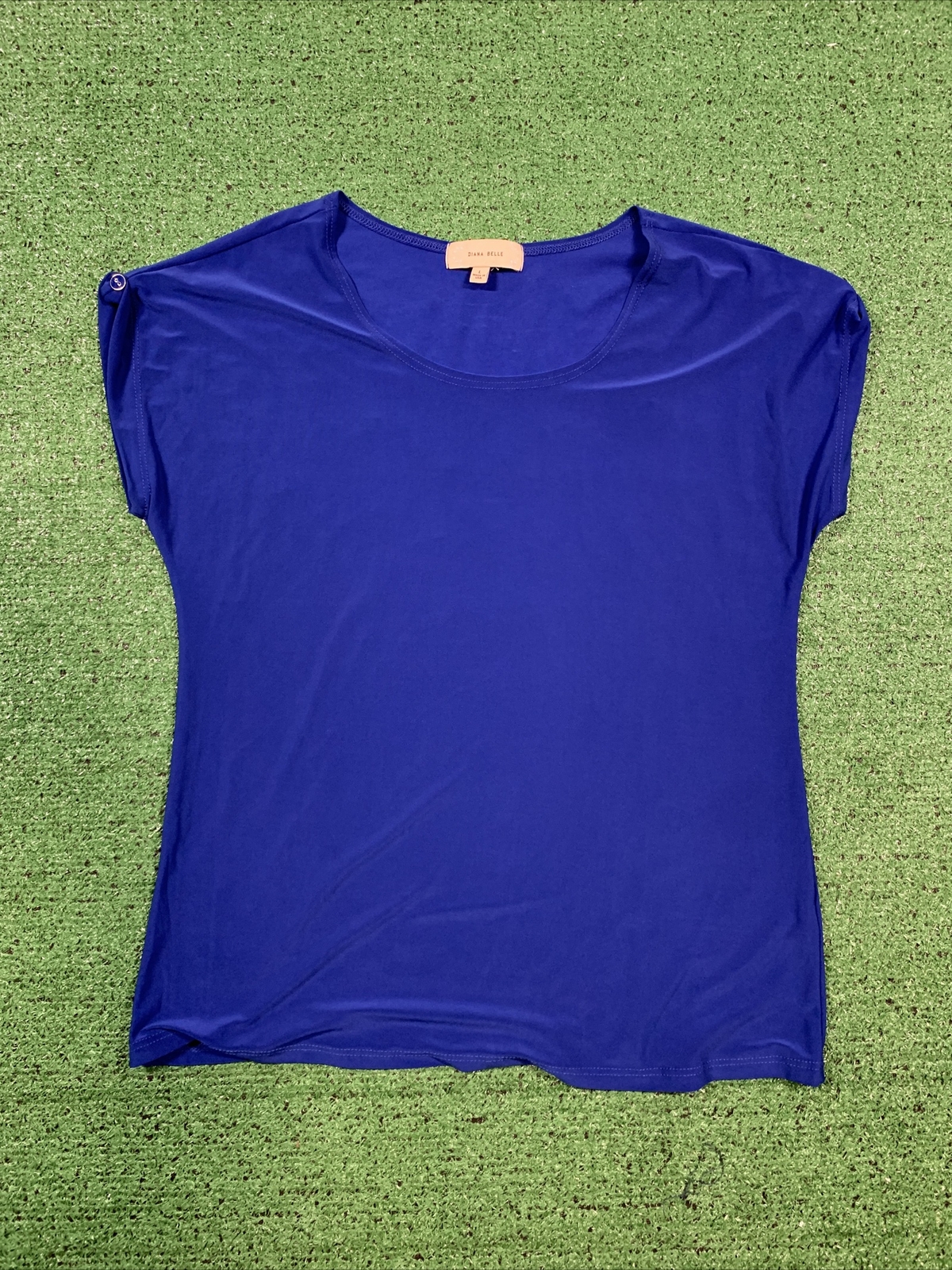 Diana Belle Women’s Size Large Blue Casual Blouse Top