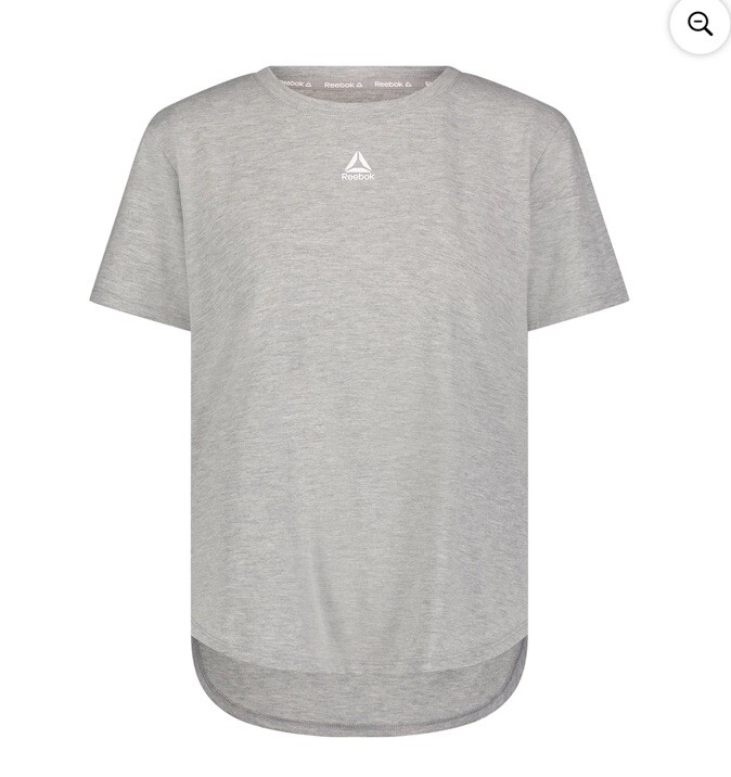 Medium Reebok Women’s Identity Short Sleeve T-Shirt Gray Soft Breathable Size M