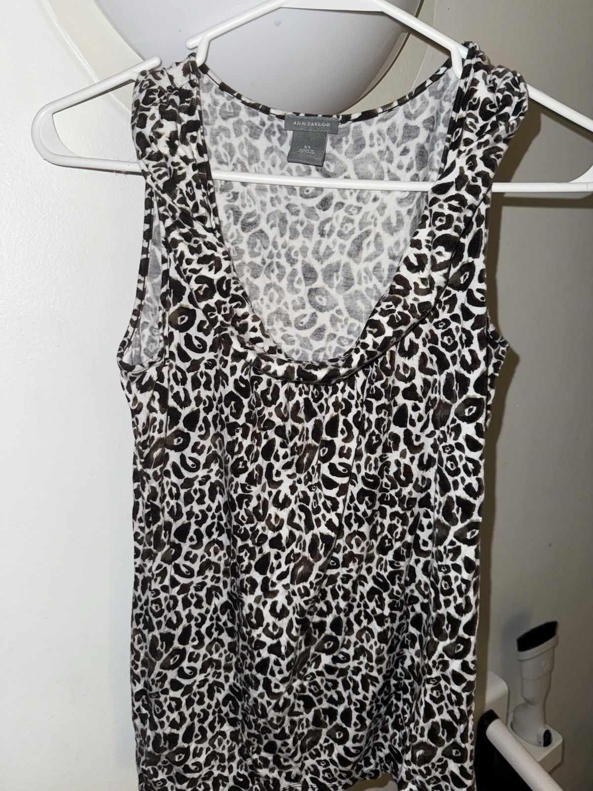 Ann Taylor Animal Print Tank Xsmall Y2K
