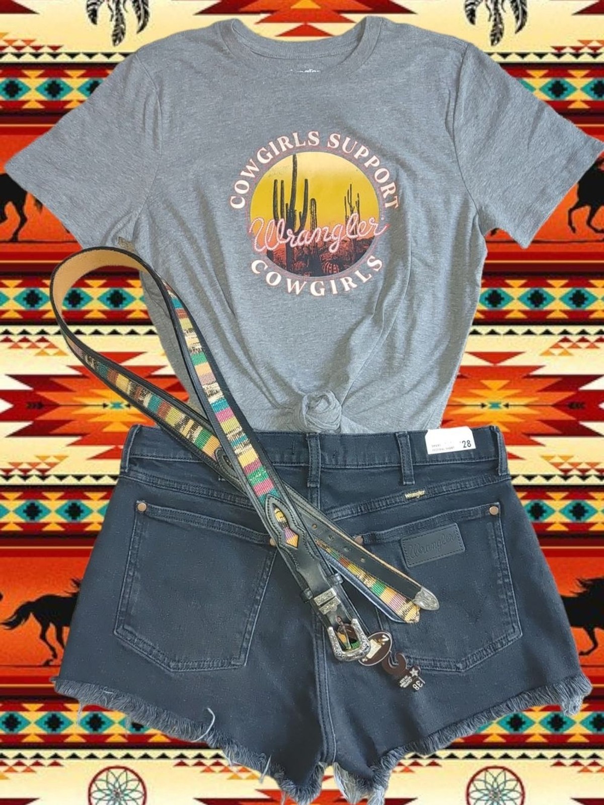 Wrangler Gray Graphic Cowgirls Tee