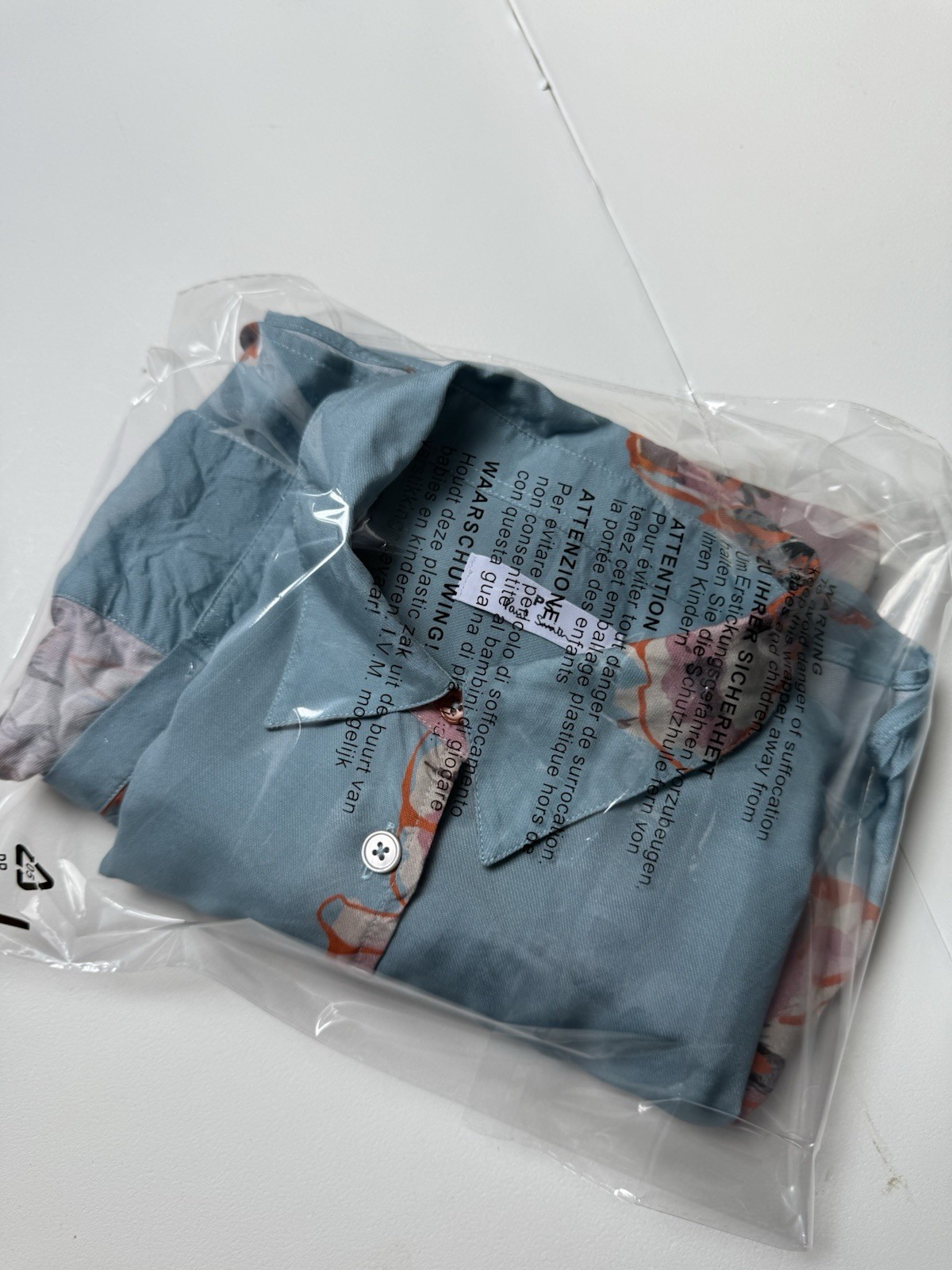 PS Paul Smith Blouse Womens Medium 40 Blue Shirt Floral Flower Button Up Viscose