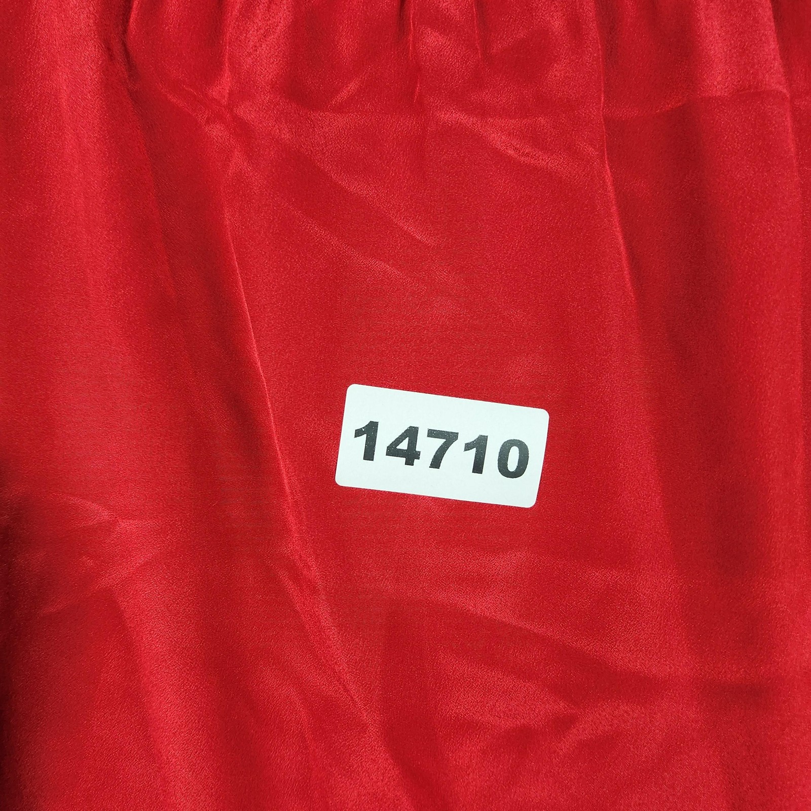 Vintage Jack Mulqueen Blouse Womens 11/12 Red Satin 80s 90s Preppy Office Retro