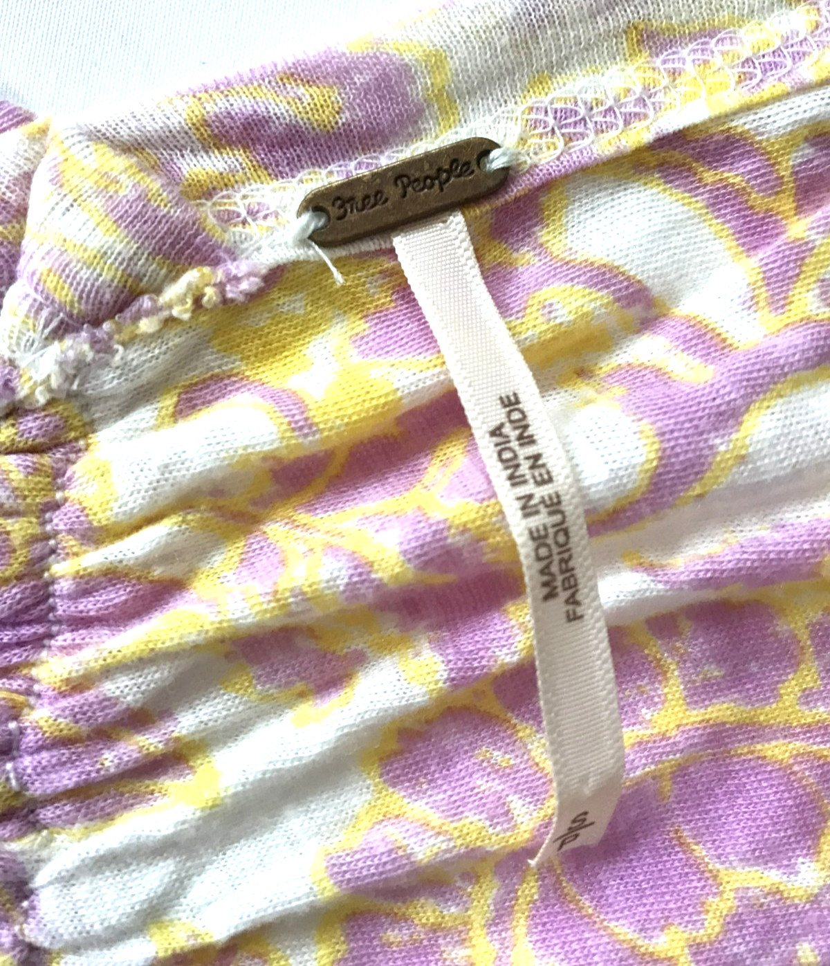 Free People Womens Top Boho Hipster Modern Trendy Club Colorful Rouche Floral S