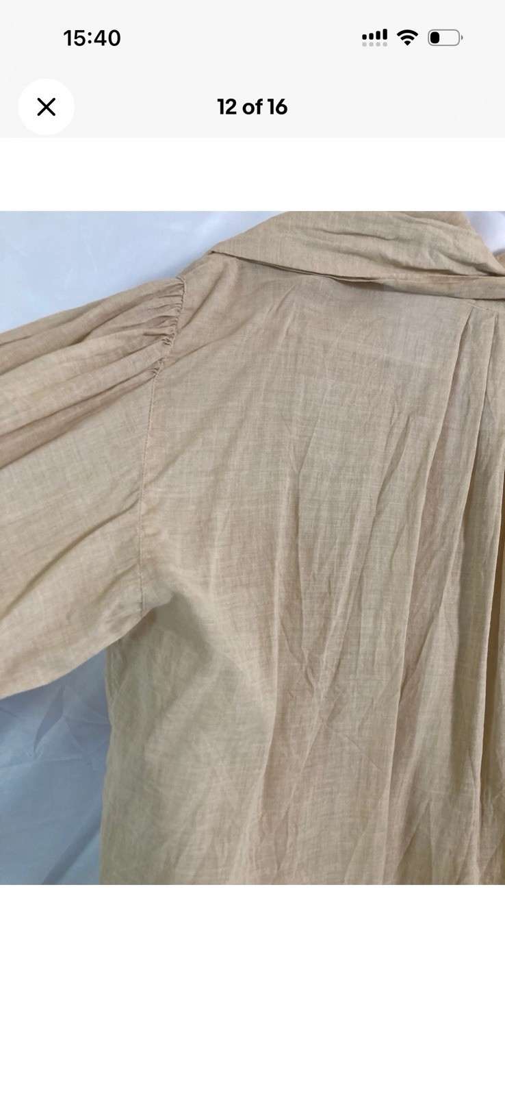 Vintage Dries Van Noten Oversized Blouse Attached Scarf Sash | Made in Italy