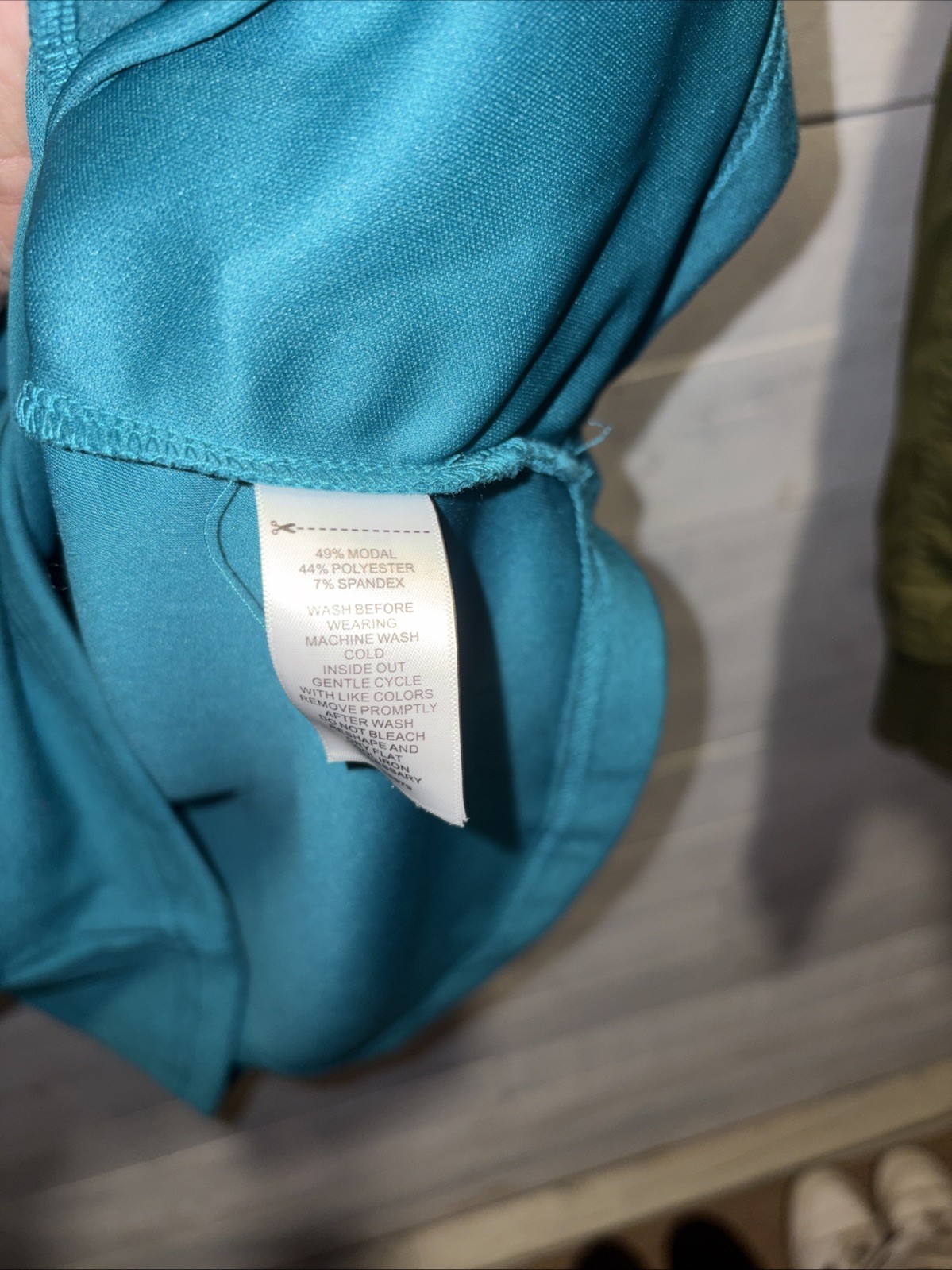 Cable & Gauge Studio Ladies Size L Teal Mock Turtleneck Medium Weight Long Sleev