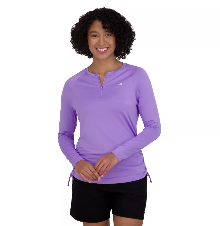 ZeroXposur Sun Protection Top Women’s Small Willow Long Sleeve Raglan UPF 30+