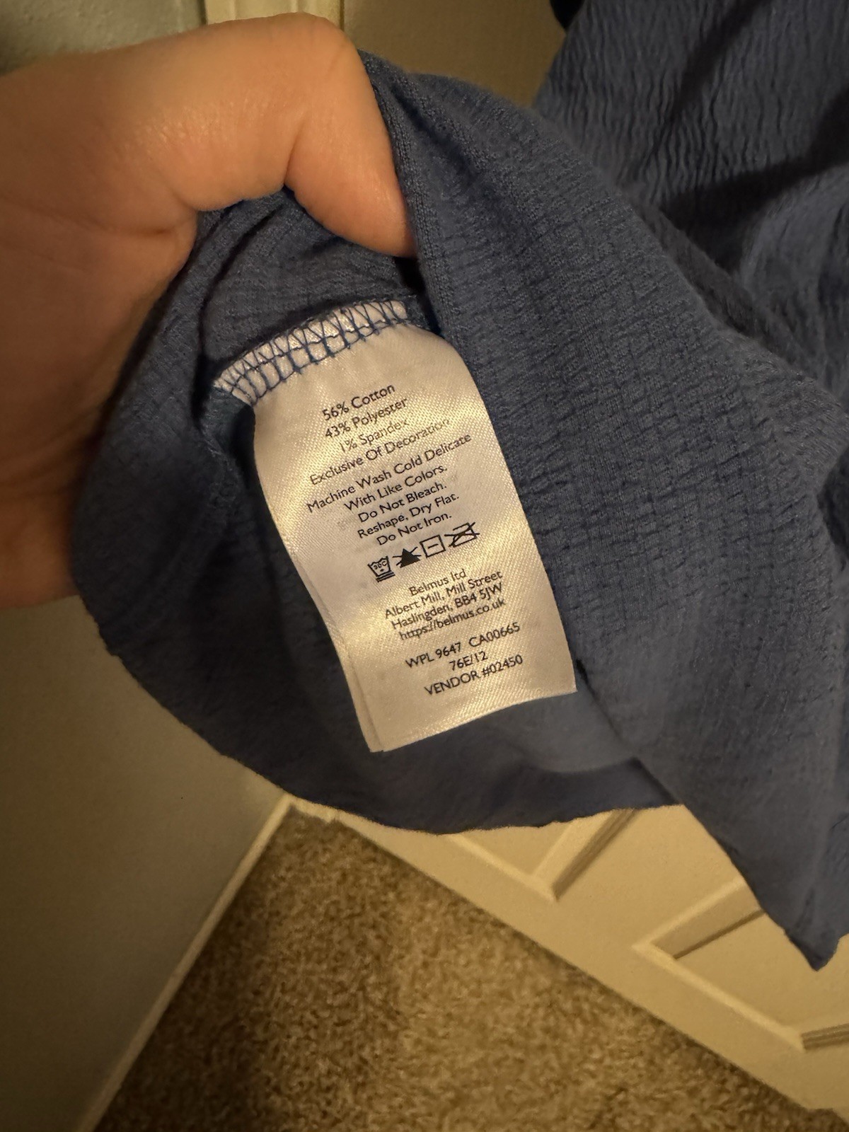 Eddie Bauer Blue Solid Crinkle Knit Collared Polo Top Short Sleeve 2XL