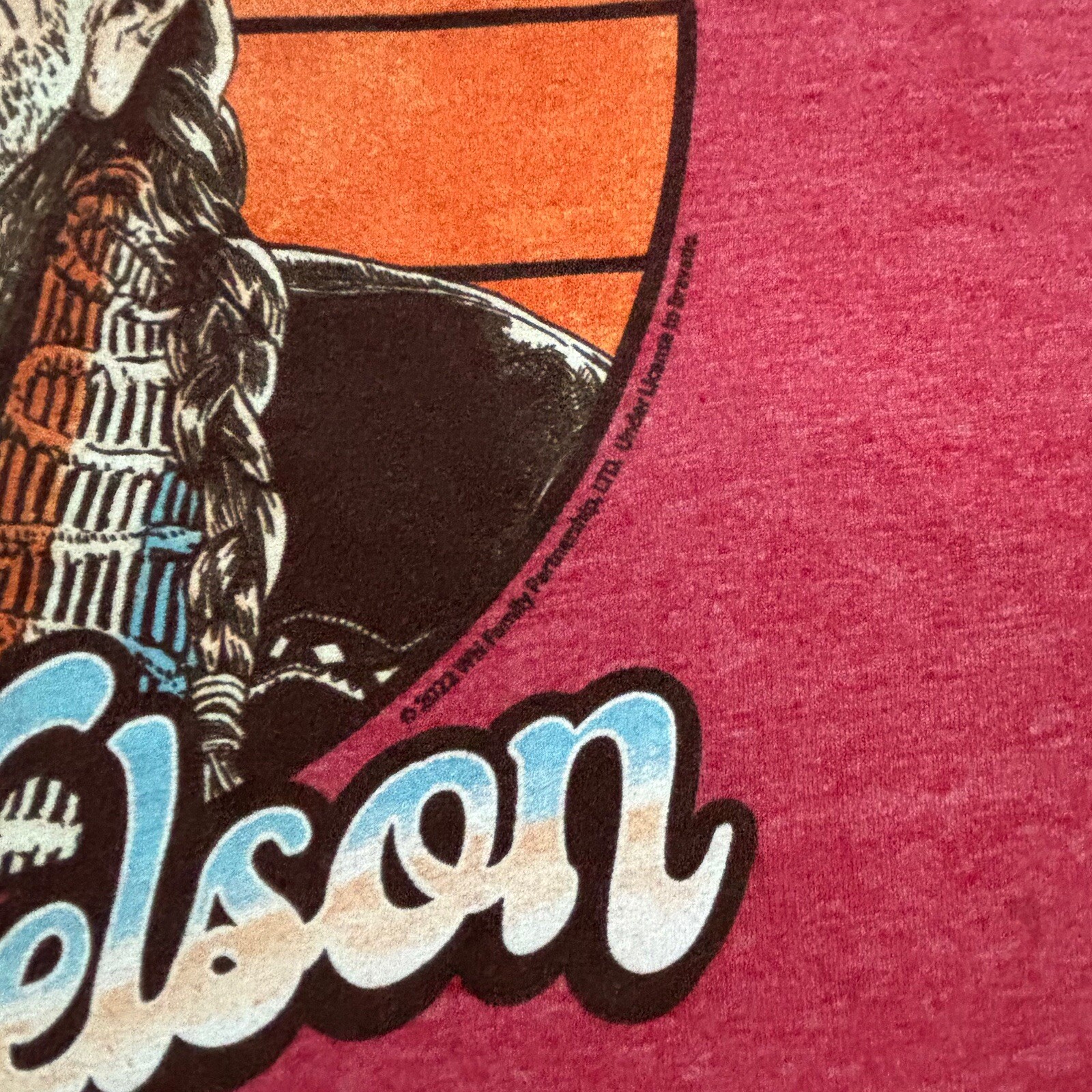 WILLIE NELSON In Cowboy Hat Buck Wear T-shirt Women’s 3xl XXXL Rose Cotton/Poly