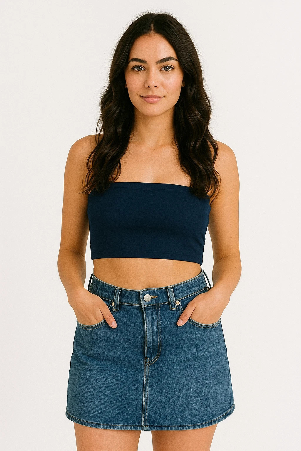 NEW LADIES PLAIN BOOB TUBE STRAPLESS BANDEAU ELASTIC STRETCH VEST BRA CROP TOP