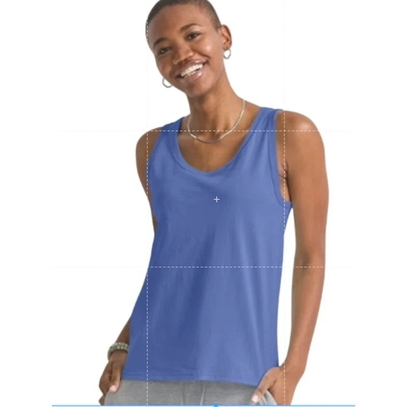 Lot of 4 New Hanes Womens Medium 100% Cotton Blue Navy Black Purple Tank Tops