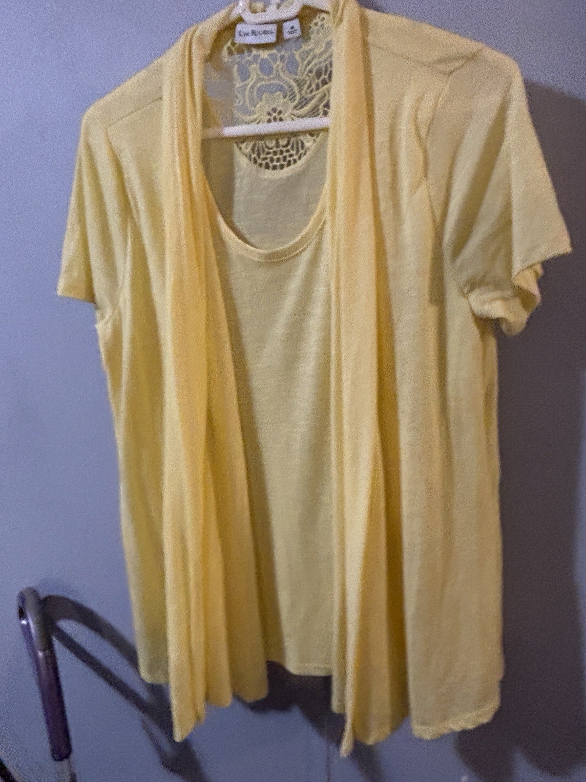 Kim Rogers Yellow Shirt Size Medium