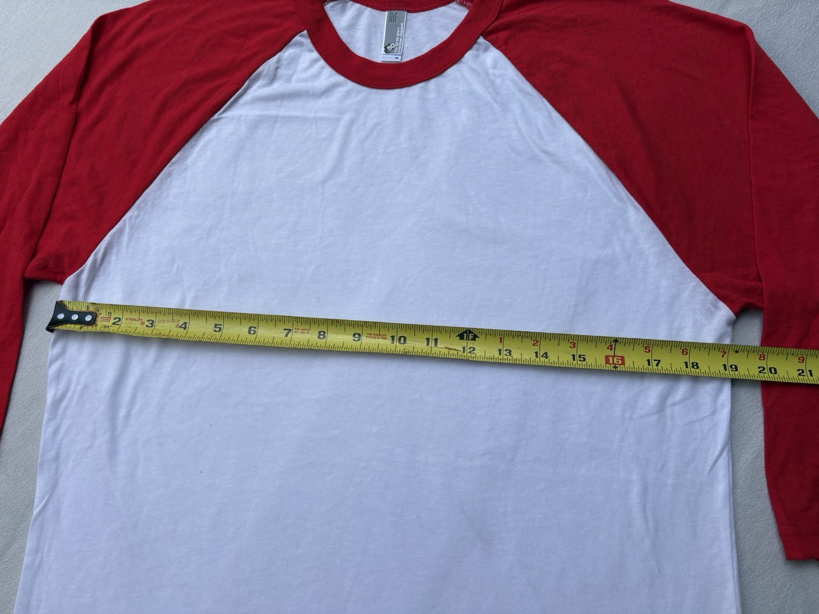 American Apparel Classic Baseball Jersey Style T-Shirt MEDIUM Y2K