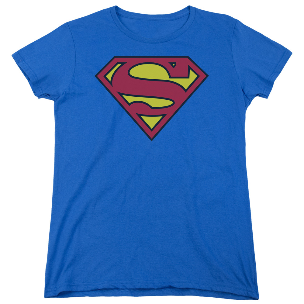 SUPERMAN CLASSIC LOGO Licensed Women’s Graphic Tee Shirt SM-2XL