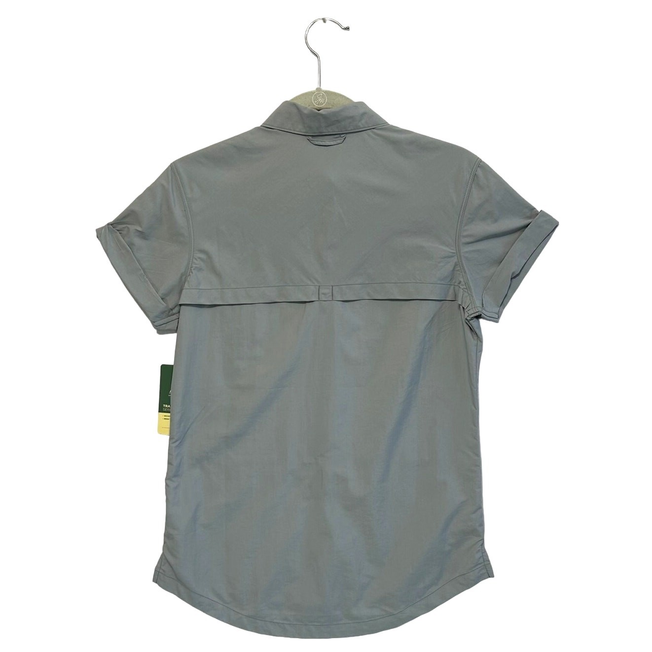 Eastern Mountain Sports Trailhead Short Sleeve Woven Shirt NWT Womens Sz XS Gray