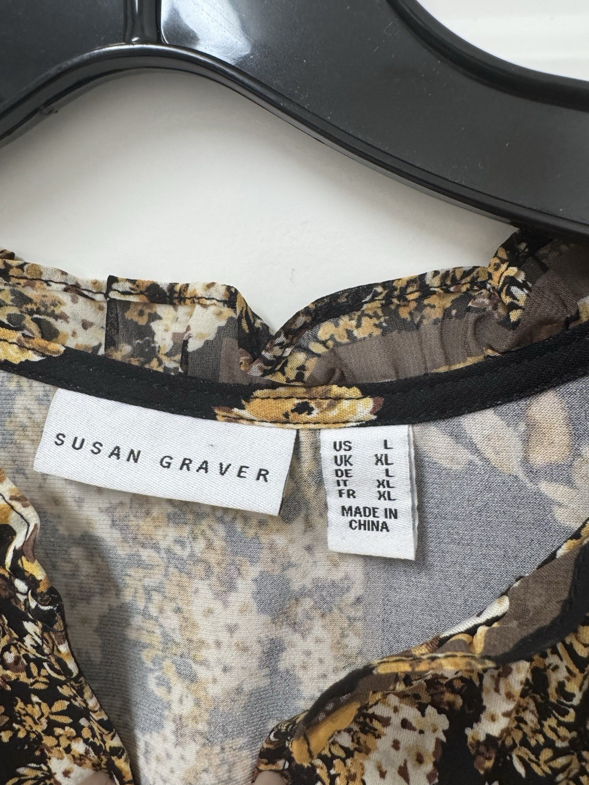 Large Susan Graver Top Blouse Pullover Poly Spandex Excellent A4