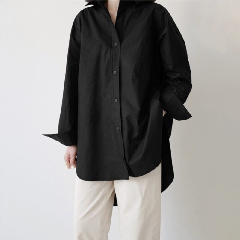 Women Buttons Down Long Sleeve Tops Shirt Casual Loose Summer Comfort Blouse Tee