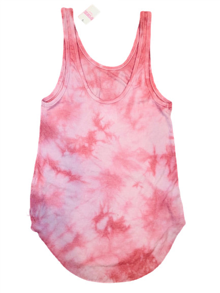 VICTORIAS SECRET PINK TANK TOP T-SHIRT TIE DYE LEOPARD Size XS NWT Free Shipping