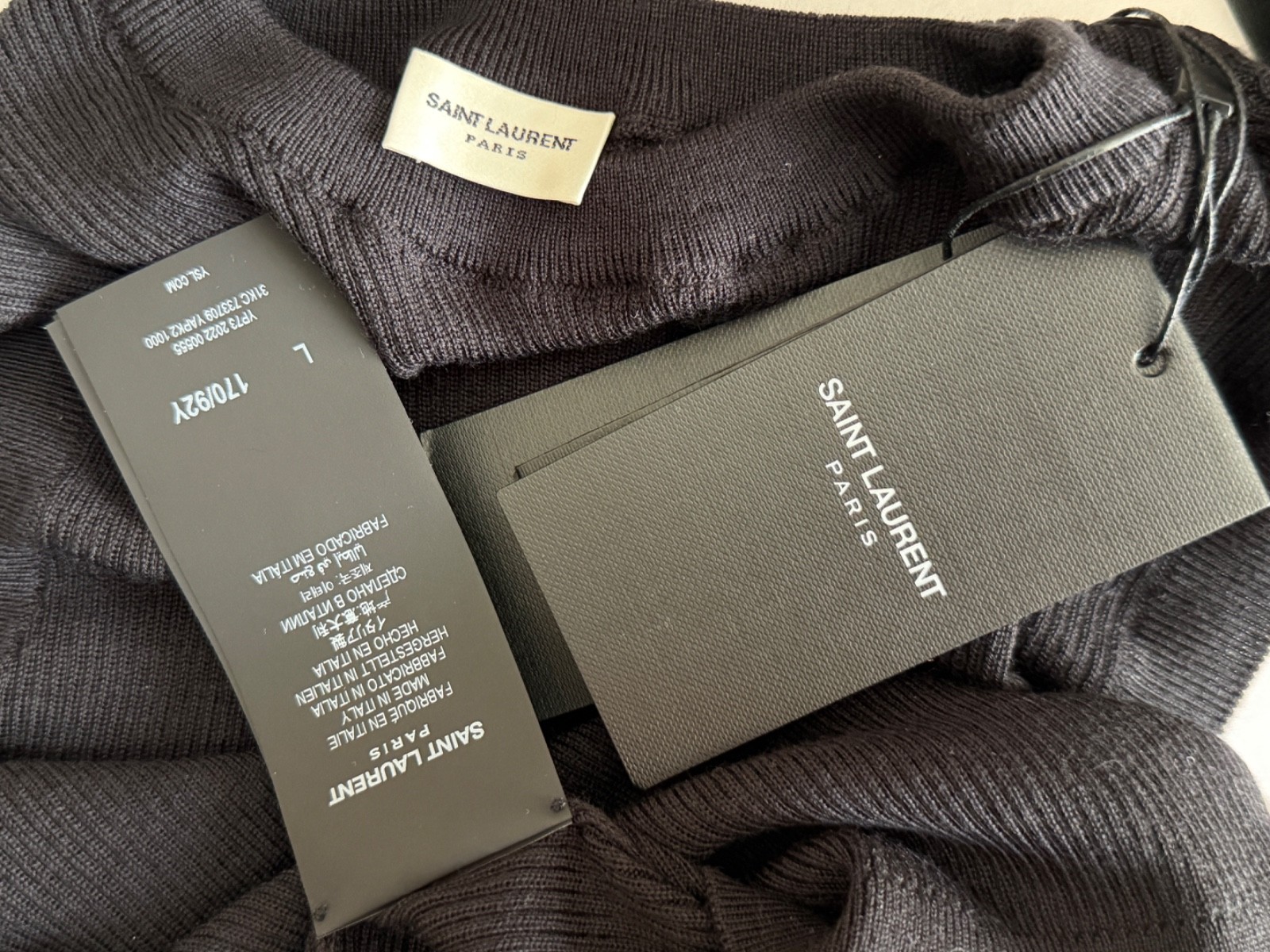 NWT Saint Laurent YSL Black Cashmere Wool Silk Rib Knit Sleeveless Top L $1490