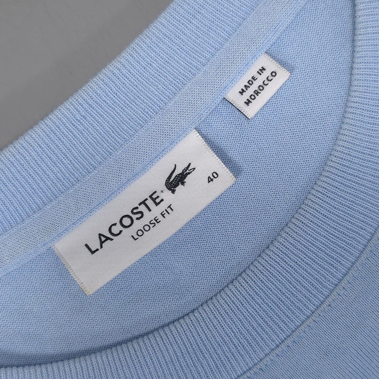 LACOSTE Holiday Relaxed Women’s Blue T-Shirt EU40 US 8 M Top Loose Fit TF 1414