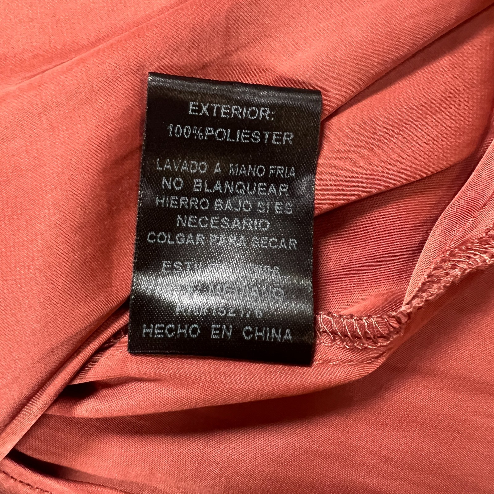 Reset By Jane Esme Top Womens Medium Orange Ruched Shoulder Rounded Hem V Neck