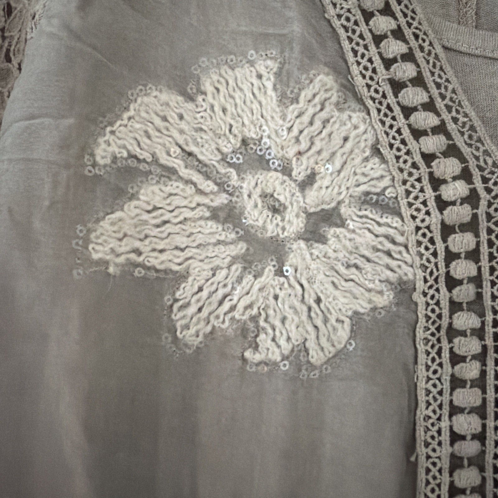 Le Marais Paris Silk Chiffon S Embroidered Blouse Fairy Cottagecore Ethereal