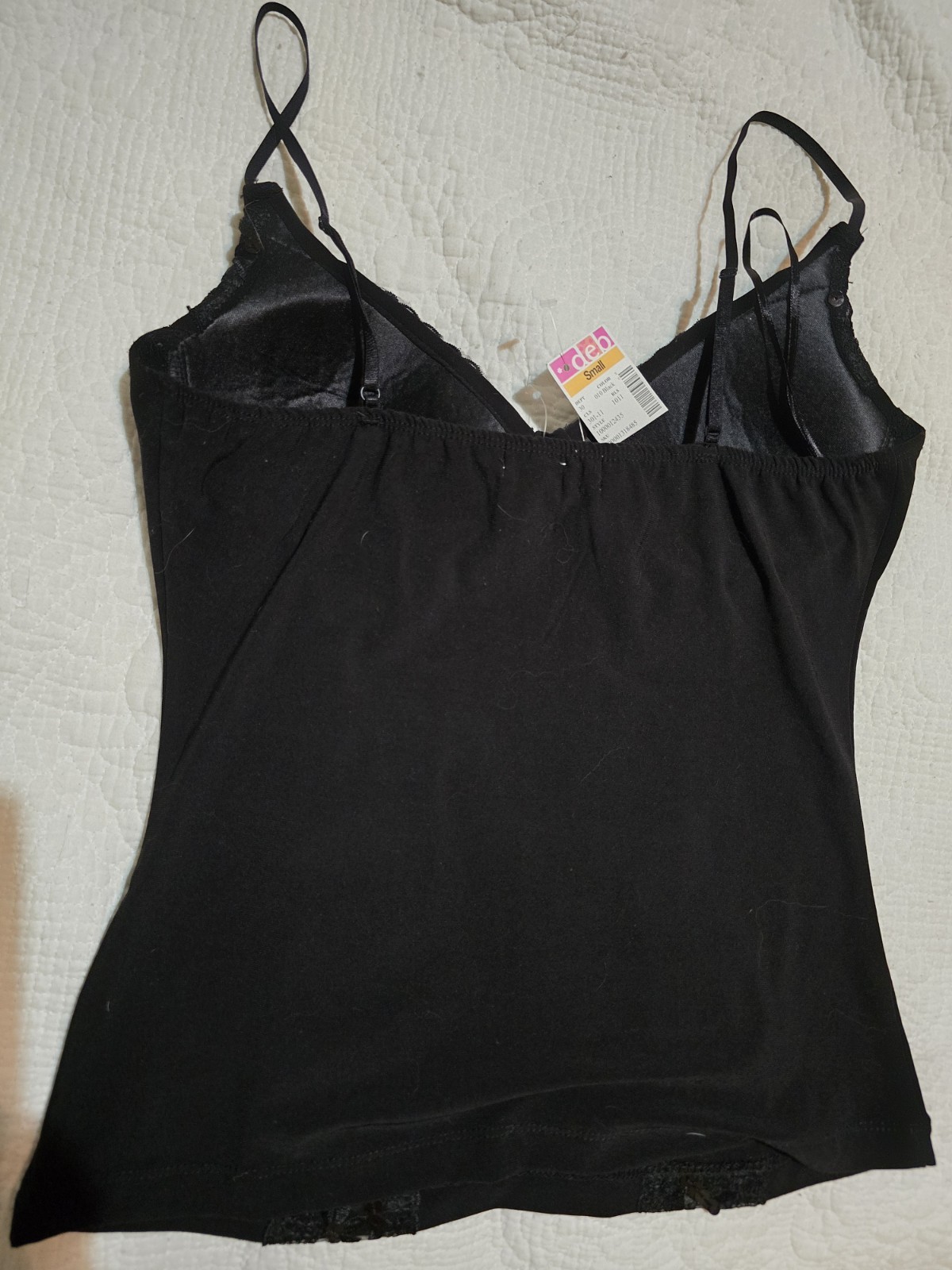 NWT Y2K Goth Grunge Siren Lily Black Sequined Cami Black Size Small