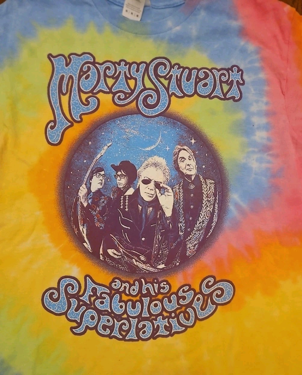 Tie Dye Marty Stuart & His Fabulous Superlatives T-shirt M Rockabilly Hippie