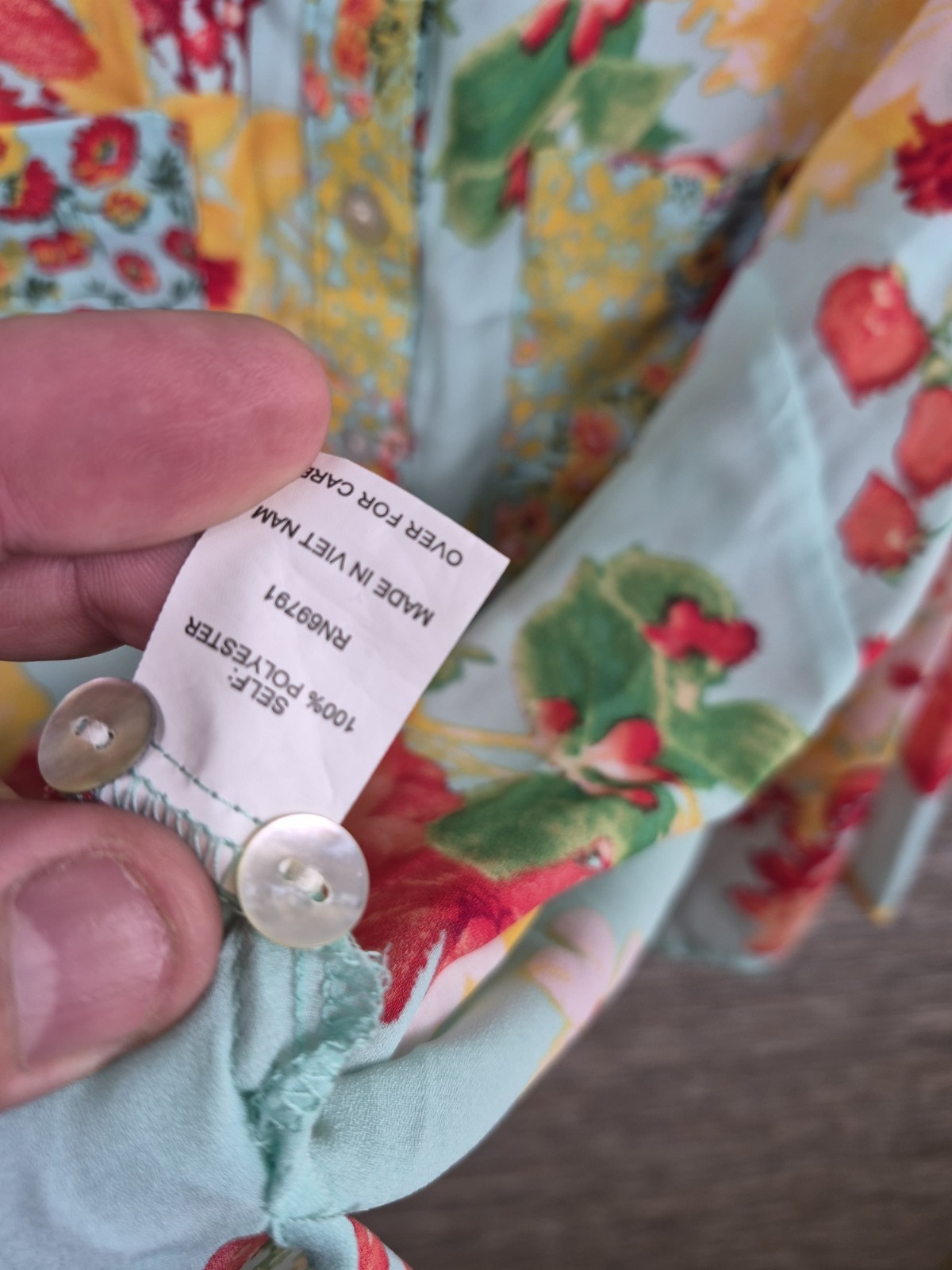Fig & Flower Floral Blouse Women’s Size 2X Teal Multicolor Peasant Boho