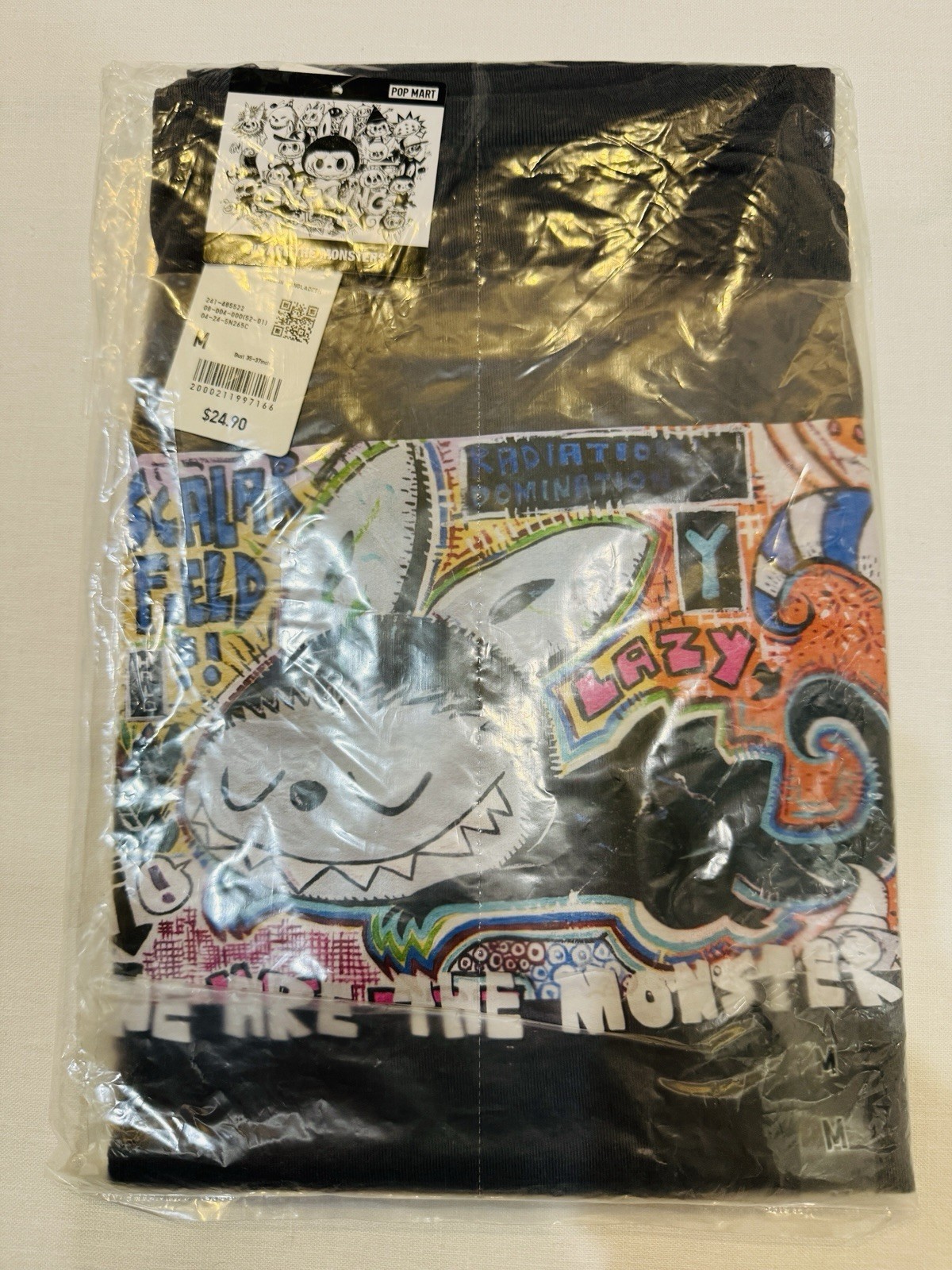 Uniqlo X Labubu t-shirt in Grey “ We are the monsters” Size M