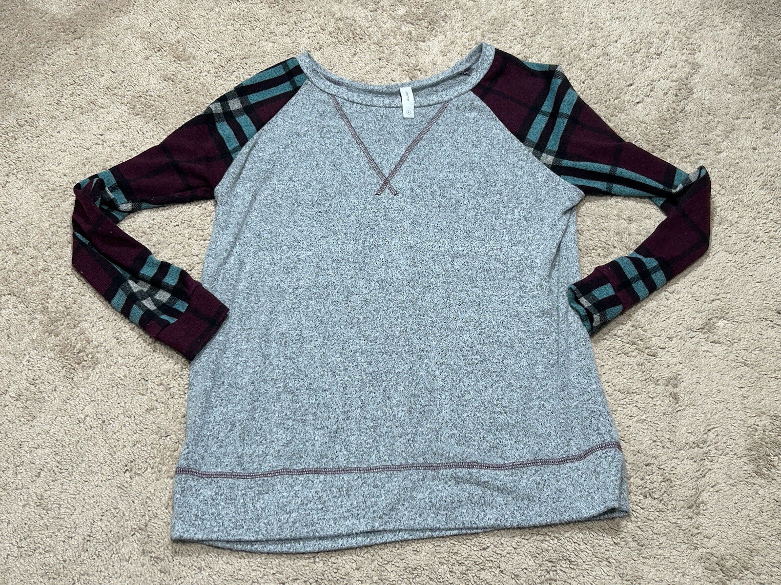 Honeyme Womens Shirt Size Small Multicolor Plaid Casual Soft Classic Comfort