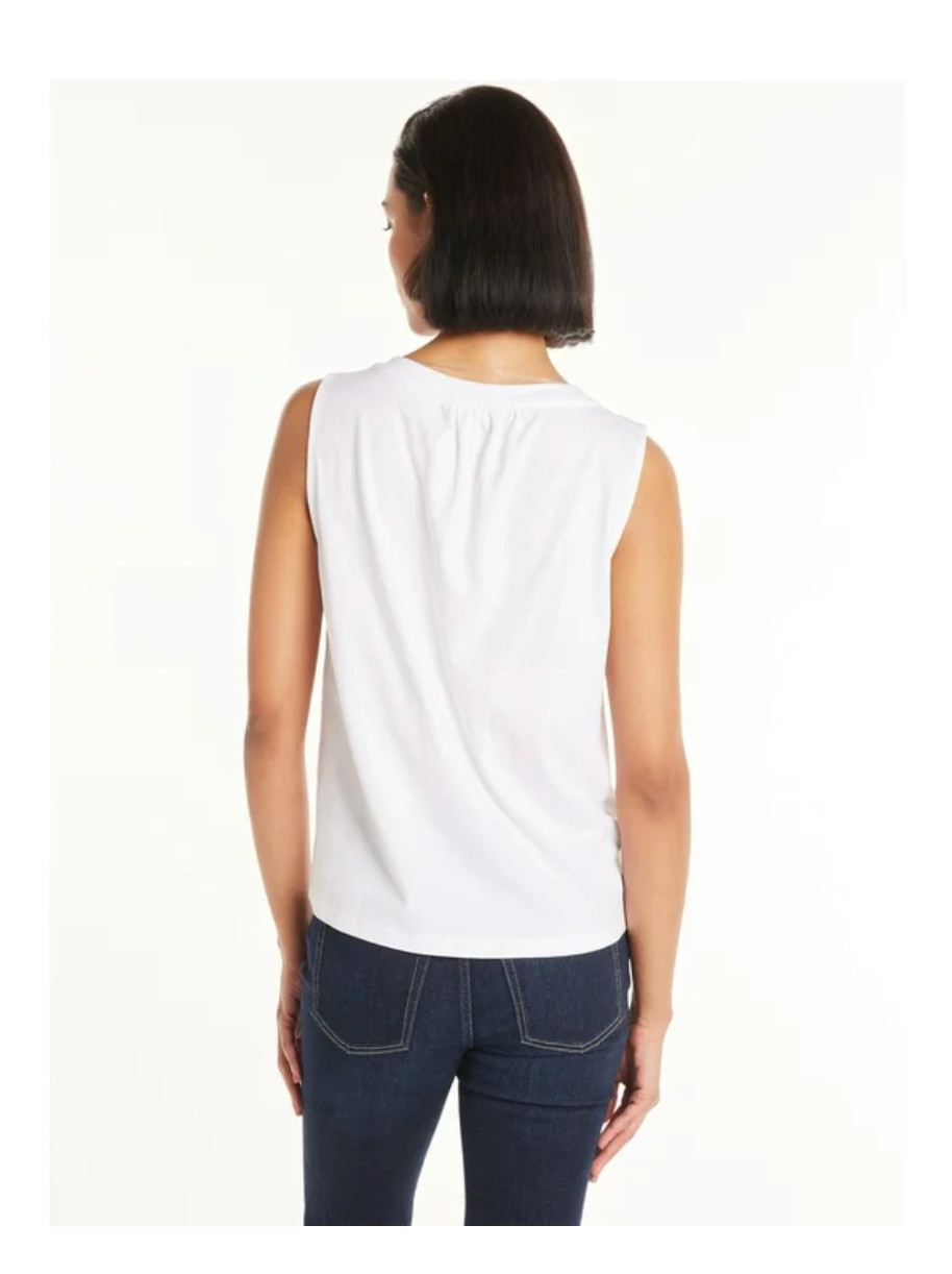 2-Beach-Day Crochet Trim Tanks, Women’s Sleeveless Cotton Tops, Boho-Chic 3XL