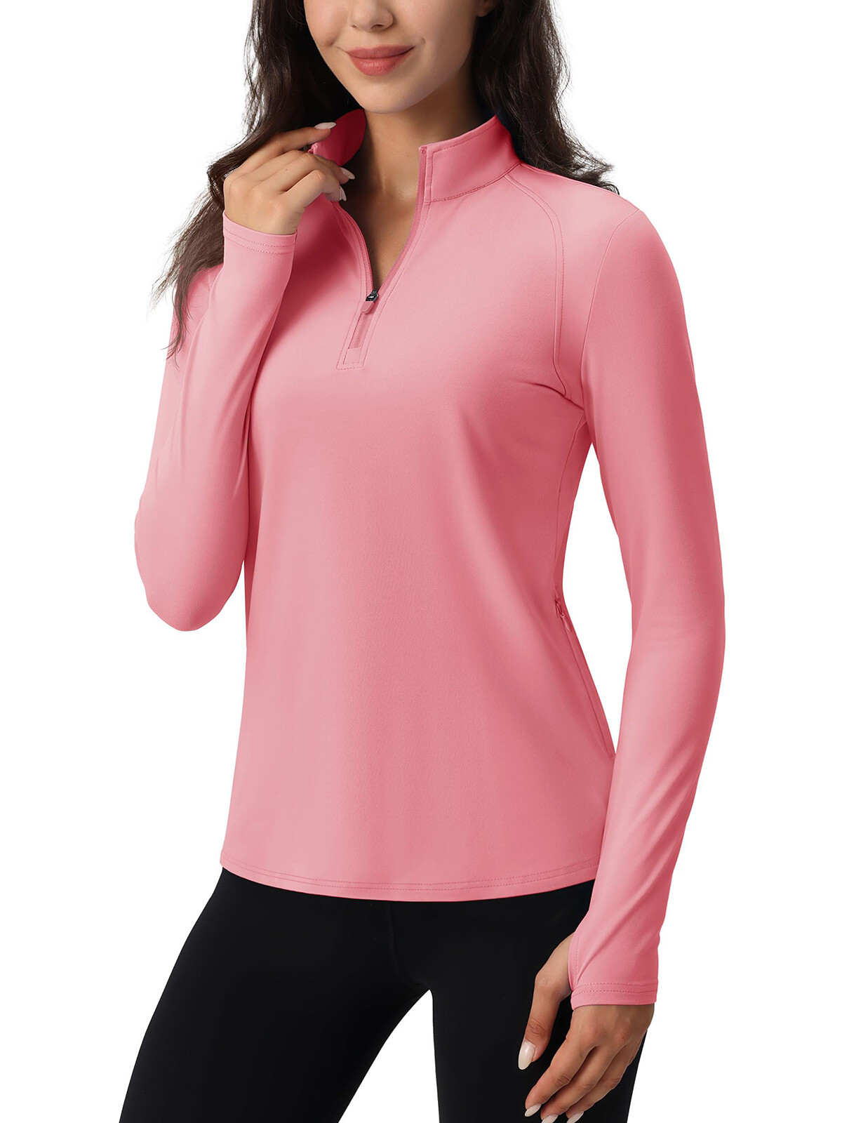 Women’s Quarter Zip Pullover Athletic Golf Jacket Long Sleeve Workout Sweatshirt