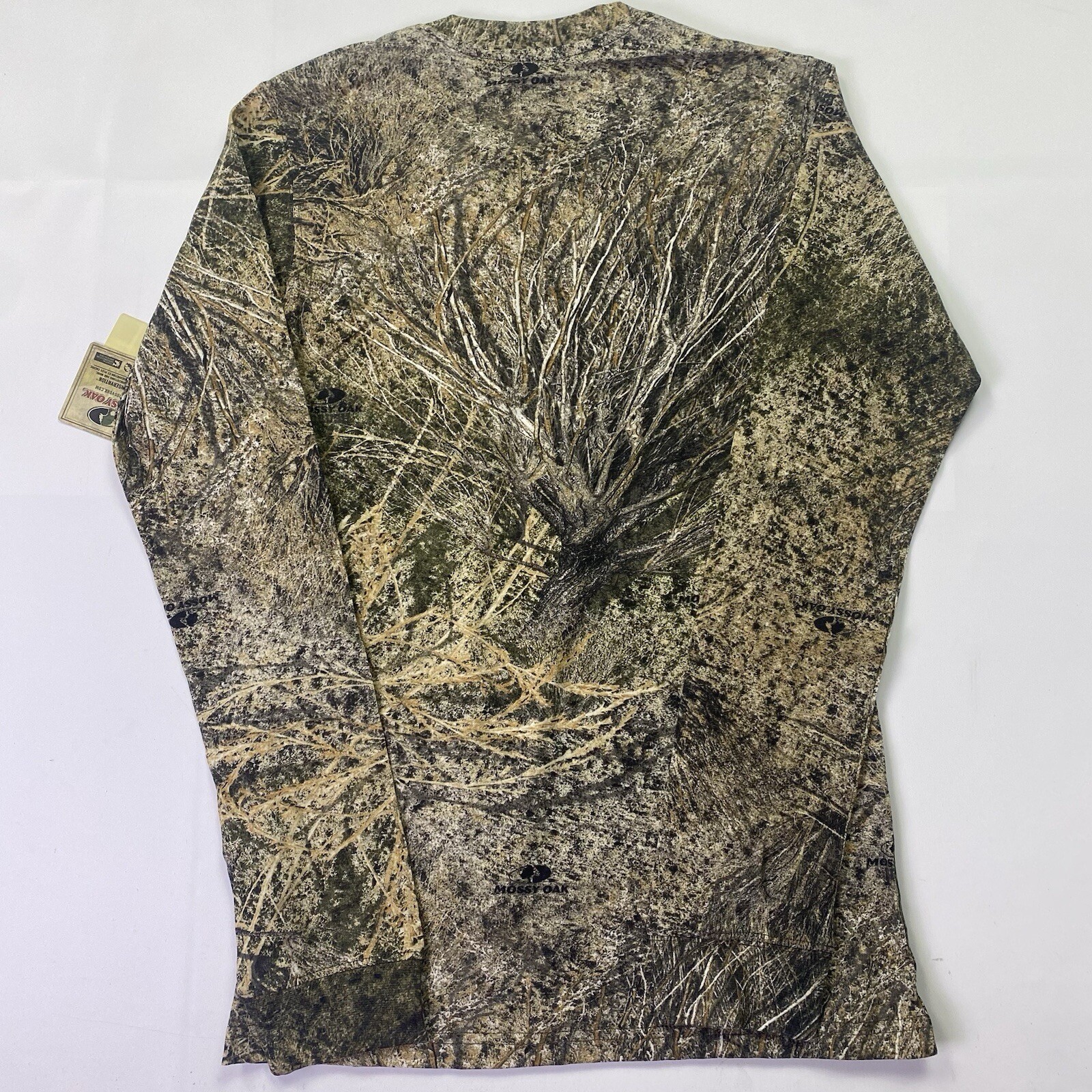 Magellan Mossy Oak Womens Small Long Sleeve Brush Camo Hunting Shirt Cotton