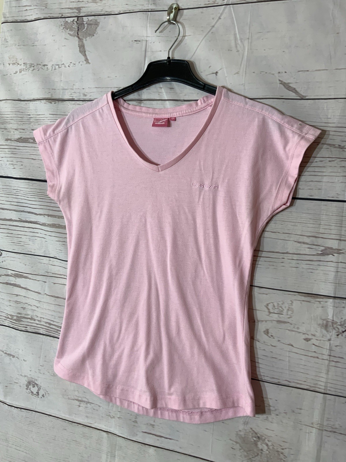 LA Gear Women’s Short Sleeve T Shirt Size 12 Pink (A11)