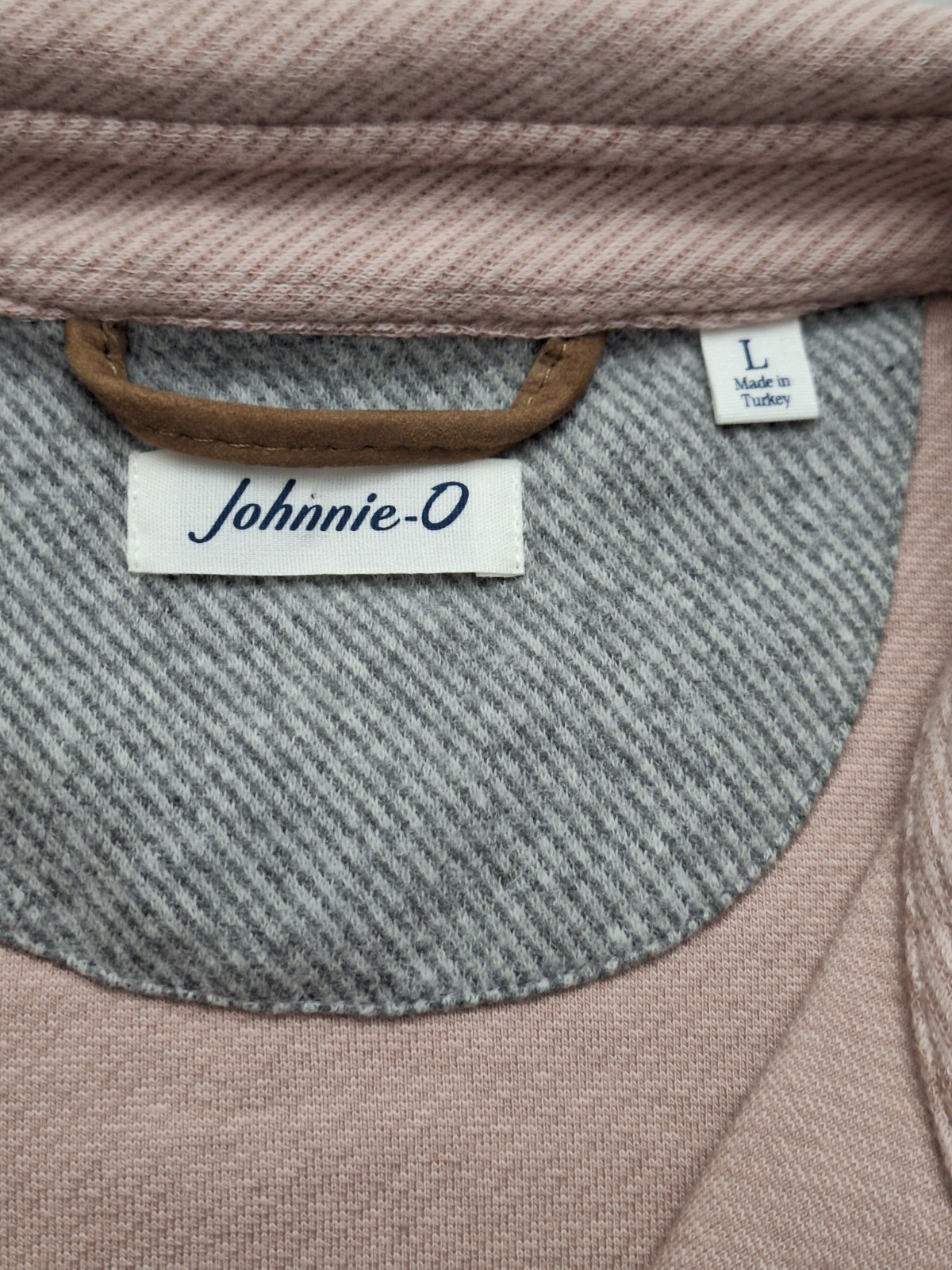 NWT $168 Johnnie-O Priscilla Shirt Flannel shacket top Ash Rose sz L