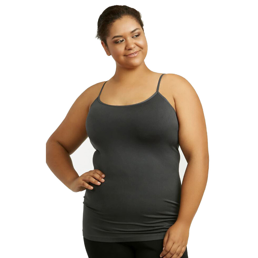 Uni Hosiery Co. CM900X Sofra Ladies Poly Camisole One Size Plus Size – Dark Gray