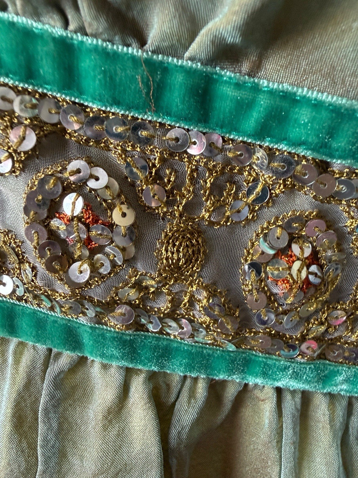 Anna Paul Silk Beaded Halter Fairy Top Vintage Y2K (read)