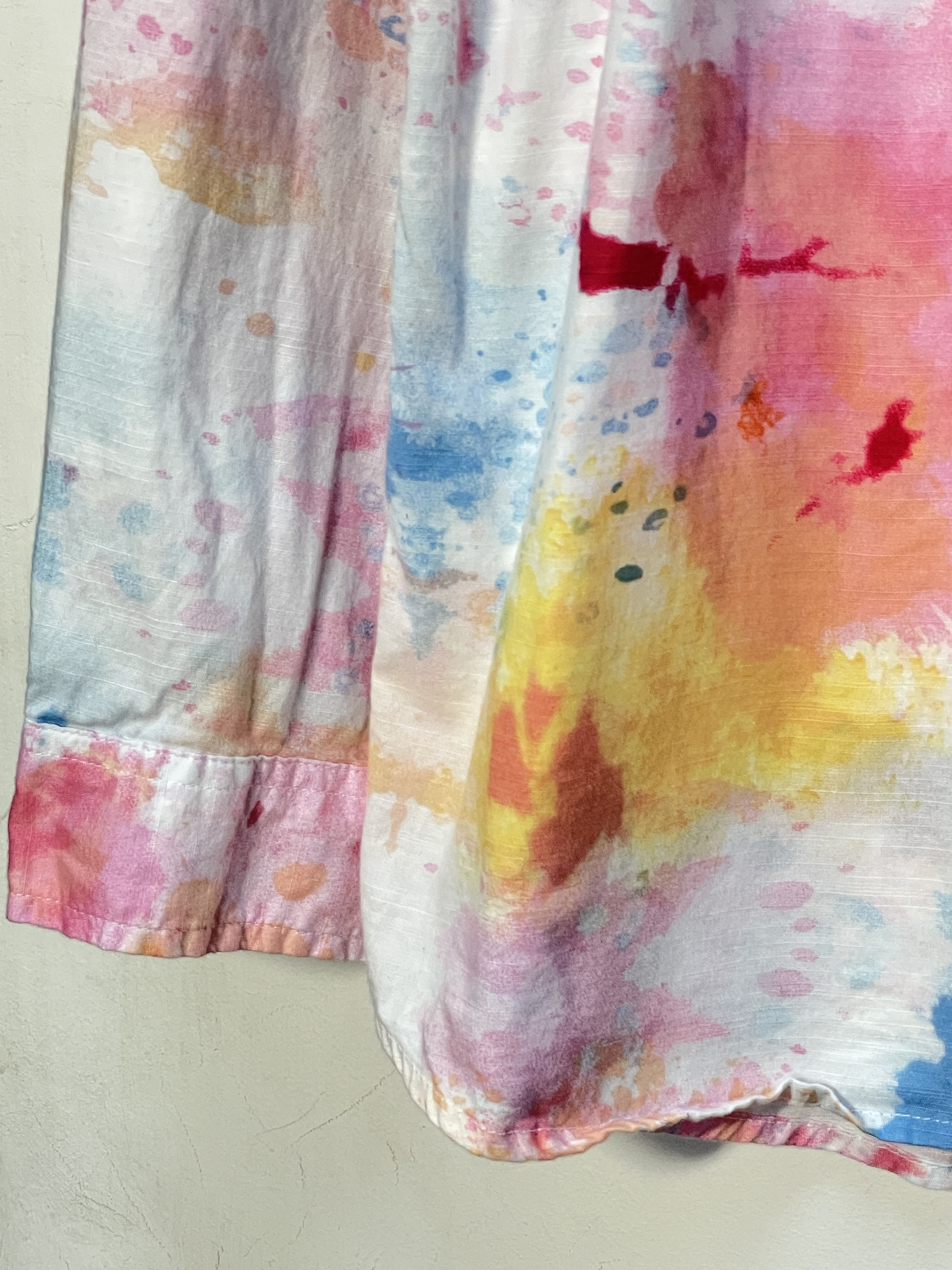 DULUTH TRADING Shirt Women’s XL Tie Dyed Pastel Long Sleeve Cotton Blouse NWOTs